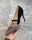 Mode Noire Soirée Escarpins 2020 Perle Paillettes 9 cm Talons Aiguilles À Bout Pointu Escarpins