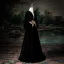 Vintage / Retro Black Beading Lace Flower Prom Dresses 2025 A-Line / Princess V-Neck Long Sleeve Backless Floor-Length / Long Prom Formal Dresses