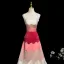 Fashion Multi-Colors Pearl Prom Dresses 2025 A-Line / Princess Spaghetti Straps Sleeveless Backless Sweep Train Formal Dresses
