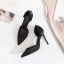 Simple Nues Vêtement de rue Chaussures Femmes 2020 Satin 10 cm Talons Aiguilles À Bout Pointu Talons