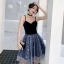 Sexy Bleu Marine Daim Robe De Fete 2021 Princesse Bretelles Spaghetti Étoile Paillettes Sans Manches Dos Nu Courte Cocktail Soirée Robe De Ceremonie