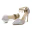 Charmant Multifarben Strass Brautschuhe 2020 Knöchelriemen 11 cm Stilettos Spitzschuh Hochzeit High Heels