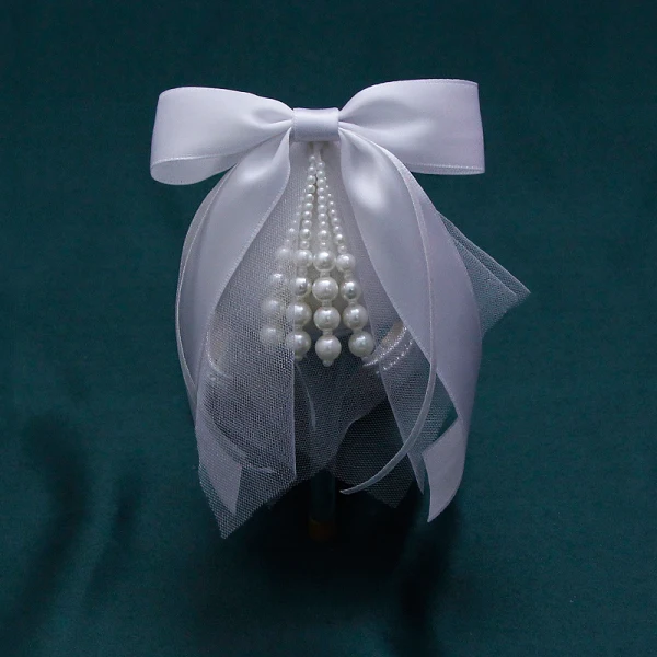 Uroczy Kość Słoniowa Satyna Buty Ślubne 2020 Kokarda Perła Kryształ Rhinestone 9 cm Szpilki Szpiczaste Ślub Czółenka