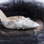 Elegant Ivory Rhinestone Wedding Shoes 2020 Pearl Ankle Strap 9 cm Stiletto Heels Pointed Toe Wedding Heels