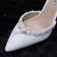 Elegant Ivory Cocktail Party Womens Shoes 2020 Ankle Strap Bow 9 cm Stiletto Heels Pointed Toe Heels