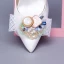 Chic / Belle Ivoire Rendez-vous Cristal Escarpins 2020 Cuir Noeud 9 cm Talons Aiguilles À Bout Pointu Escarpins