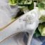 Elegant Ivory Beading Wedding Shoes 2020 Leather Crystal Rhinestone Pearl 9 cm Stiletto Heels Pointed Toe Wedding Pumps