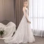 Élégant Gris Robe De Soirée 2018 Princesse En Dentelle Étoile Perlage Bretelles Spaghetti Dos Nu Sans Manches Train De Balayage Robe De Ceremonie