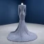High-end Grey Beading Pearl Rhinestone Evening Dresses  2021 Trumpet / Mermaid Scoop Neck Sequins Long Sleeve Court Train Evening Party Formal Dresses