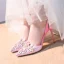 Sjarmerende Elfenben Krystall Brudesko 2020 Lær Rhinestone 10 cm Stiletthæler Spisse