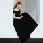 Chic / Beautiful Black Evening Dresses  2020 A-Line / Princess Suede Off-The-Shoulder Bow Sleeveless Backless Floor-Length / Long Formal Dresses