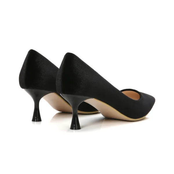 Modest / Simple Burgundy Casual Suede Pumps 2020 5 cm Stiletto Heels Pointed Toe Pumps