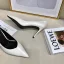 Modest / Simple Ivory Office OL Leather Pumps 2020 7 cm Stiletto Heels Pointed Toe Pumps