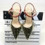 Schöne Schwarz Freizeit Niet Sandalen Damen 2020 Knöchelriemen 12 cm Stilettos Spitzschuh Sandaletten