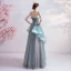 Moda Limonkowy Sukienki Wieczorowe 2020 Princessa Spaghetti Pasy Perła Rhinestone Z Koronki Kwiat Bez Rękawów Bez Pleców Kaskadowe Falbany Długie Sukienki Wizytowe