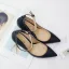 Schlicht Schwarz Strassenmode Pumps 2020 Knöchelriemen 12 cm Stilettos Spitzschuh Pumps