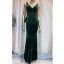 Charming Burgundy Suede Evening Dresses  2020 Trumpet / Mermaid V-Neck Sleeveless Backless Floor-Length / Long Formal Dresses