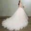 Elegant Champagne Wedding Dresses 2018 Ball Gown Lace Flower Bow Sequins Off-The-Shoulder Backless Sleeveless Cathedral Train Wedding