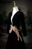 Vintage / Retro Black Beading Lace Flower Prom Dresses 2025 A-Line / Princess V-Neck Long Sleeve Backless Floor-Length / Long Prom Formal Dresses