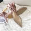 Chic / Belle Rose Bonbon Désinvolte Plate Chaussures Femmes 2020 Noeud Rivet À Bout Pointu