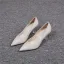 Modest / Simple Fuchsia Office OL Pumps 2020 Leather 6 cm Crystal Thick Heels Pointed Toe Pumps