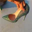 Glitzernden Grün Abend Pumps 2020 Glanz Pailletten 12 cm Stilettos Spitzschuh Pumps