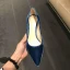 Modest / Simple Ink Blue Office OL Pumps 2020 Suede 6 cm Stiletto Heels Pointed Toe Pumps