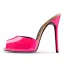 Classy Fuchsia Street Wear Leather Womens Sandals Stiletto Heels 9 cm 2020 Open / Peep Toe Sandals