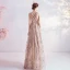 Fashion Gold Evening Dresses  2020 A-Line / Princess Spaghetti Straps Sequins Tassel Sleeveless Backless Floor-Length / Long Formal Dresses