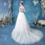 Abordable Ivoire Robe De Mariée 2020 Princesse Bustier En Dentelle Fleur Sans Manches Dos Nu Train De Balayage
