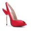 Schlicht Burgunderrot Familienfeier Slingpumps Sandalen Damen 2020 11 cm Stilettos Peeptoes Sandaletten