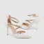 Affordable Nude Rave Club Rivet Womens Sandals 2020 Patent Leather Ankle Strap 9 cm Stiletto Heels Pointed Toe Sandals