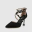 Schöne Beige Datierung Sandalen Damen 2020 Niet X-Riemen 8 cm Stilettos Spitzschuh Sandaletten