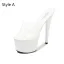 Transparent Blanche Club de carnaval Sandales Femme 2020 17 cm Talons Aiguilles Peep Toes / Bout Ouvert Sandales