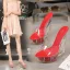 Transparent Yellow Rave Club Womens Sandals 2020 15 cm Wedges Open / Peep Toe Sandals