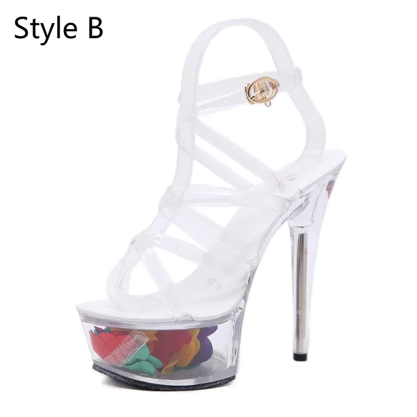 Sexy Weiß Karneval Club Sandalen Damen 2020 X-Riemen 15 cm Stilettos Spitzschuh Sandaletten