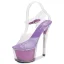 Sexy Bleu Ciel Club de carnaval Sandales Femme 2020 Bride Cheville 17 cm Talons Aiguilles Peep Toes / Bout Ouvert Sandales