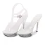 Sexy Blanche Club de carnaval Cristal Sandales Femme 2020 Bride Cheville 13 cm Talons Aiguilles Peep Toes / Bout Ouvert Sandales