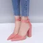 Prisvärd Brun Casual Sandaler Dam 2020 Ankelband 8 cm Tjocka Klackar Spetsiga Sandaler