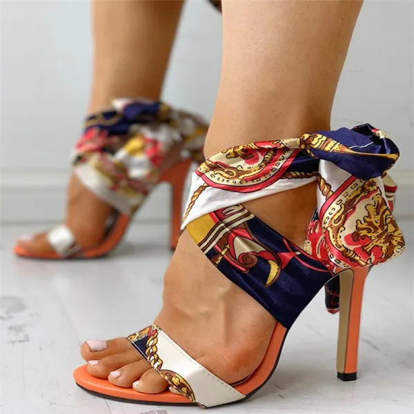 Fancy Street Wear Womens Sandals 2020 Ankle Strap X-Strap 10 cm Stiletto Heels Open / Peep Toe Sandals