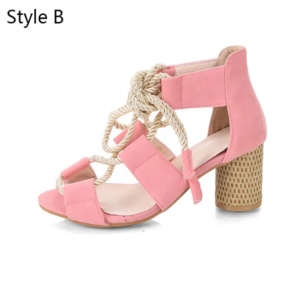 Fashion Yellow Street Wear Beach Womens Sandals 2020 Ankle Strap 7 cm Thick Heels Open / Peep Toe Sandals