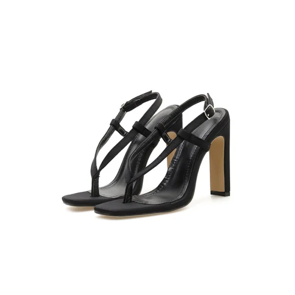Sexy Orange Freizeit Sandalen Damen 2020 12 cm Thick Heels Peeptoes Sandaletten