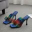 Transparent Beige Désinvolte Noeud Sandales Femme 2020 9 cm Talons Aiguilles Peep Toes / Bout Ouvert Sandales