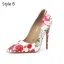 Fashion White Street Wear Doodle Cartoon Pumps 2020 12 cm Stiletto Heels Pointed Toe Pumps
