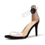 Enkla Röd Gatukläder Sandaler Dam 2020 Läder Ankelband 8 cm Stilettklackar Peep Toe Sandaler