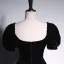 Chic / Beautiful Black Velvet Evening Dresses 2023 A-Line / Princess Off-The-Shoulder Short Sleeve Backless Floor-Length / Long Evening Party Formal Dresses