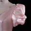Lovely Blushing Pink Rhinestone Satin Prom Dresses 2023 Ball Gown Scoop Neck Puffy Short Sleeve Backless Floor-Length / Long Prom Formal Dresses