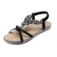 Bohême Romain Beige Plage Pantoufle & Tongs 2020 Faux Diamant Peep Toes / Bout Ouvert Plate Chaussures Femmes
