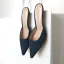 Modest / Simple Navy Blue Street Wear Suede Womens Sandals 2020 8 cm Stiletto Heels Pointed Toe Sandals