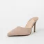 Chic / Beautiful Tan Summer Street Wear Womens Sandals 2020 Suede 10 cm Stiletto Heels Pointed Toe Sandals